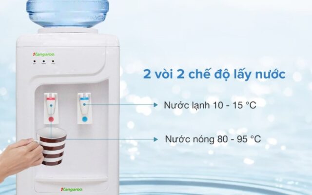 cây nước nóng lạnh Kangaroo KG3331 thiết kế 2 vòi nóng lạnh