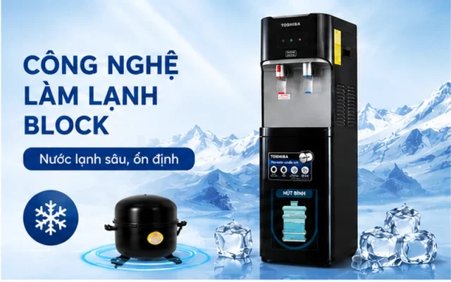 cây nước nóng lạnh hút bình Toshiba RWF-W1669BV(K1)