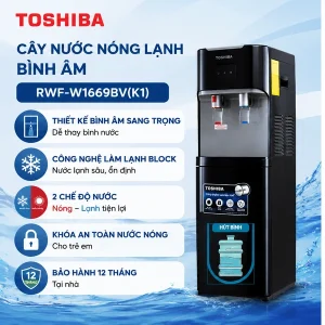 cay nuoc nong lanh toshiba RWF W1669BV K 1 mau den hut binh 7