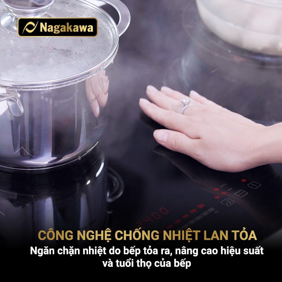 bếp điện từ,bếp từ đôi,bếp từ đôi nagakawa,bếp điện từ đôi nagakawa, bếp từ, bếp điện nagakawa, bếp từ nagakawa nag1214m bảo hành 5 năm tại nhà, model nag1214m, Bếp từ sản xuất tại malaysia