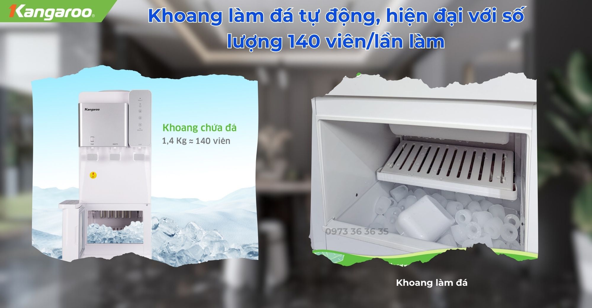 Cây nước nóng lạnh kangaroo, úp bình kangaroo, Giá cây nước nóng lạnh kangaroo