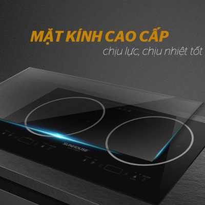 mặt kính cường lực của bếp từ hồng ngoại sunhouse shd8609