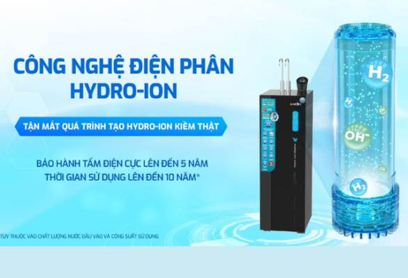 công nghệ điện phân hydro ion trên máy karofi