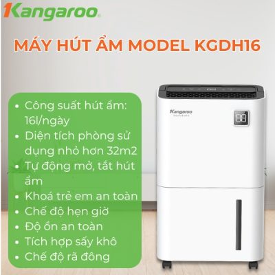 máy hút ẩm kangaroo kgdh16 tạo ra độ ẩm không khí lý tưởng cho con người