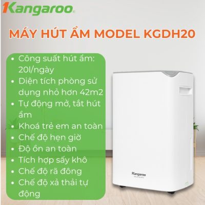 công nghệ ngưng tụ lạnh được ứng dụng trong máy hút ẩm kangaroo kgdh20