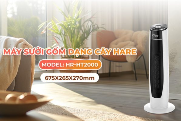 thiết kế của máy sưởi gốm Hare HR-HT2000