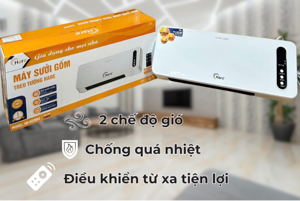 các chức năng chính của máy sưởi gốm Hare HR-HT2003