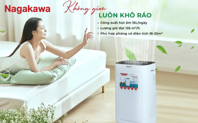 kiểu dáng của Máy hút ẩm nagakwa