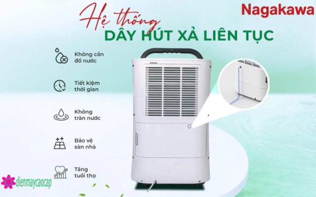 chức năng hút ẩm liên tục của máy hút ẩm và lọc không khí nagakawa nad8559