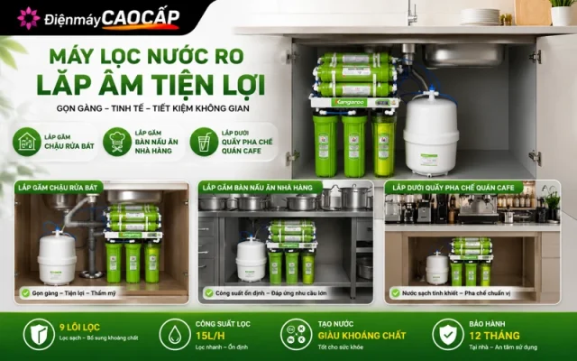 Máy lọc nước âm tủ bếp Kangaroo KG110A