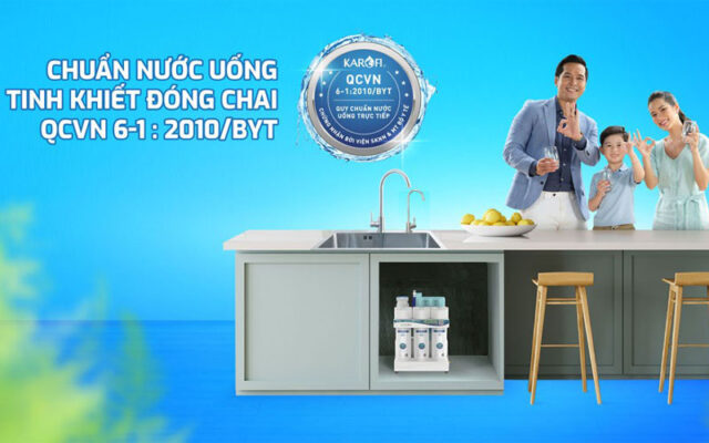 Máy Lọc Nước Âm Tủ Bếp Karofi KAQ-u50k đạt chuẩn nước uống trực tiếp