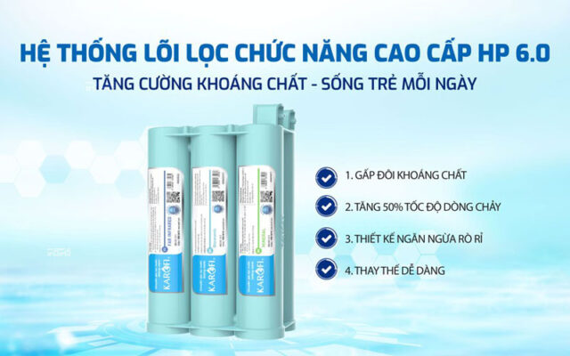 bộ lõi chức năng của Máy Lọc Nước Karofi KAQ-u50k