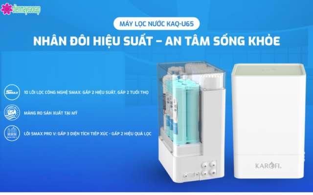 đặc điểm cơ bản của máy lọc nước âm tủ bếp karofi kaq-u65