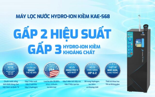 đặc điểm nổi bật của Máy lọc nước ion kiềm Karofi KAE-S68