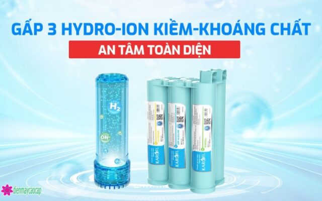 hệ thống lõi lọc của máy lọc nước ion kiềm Karofi s688