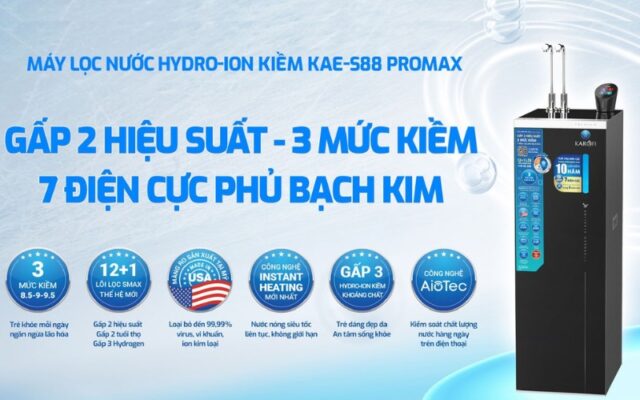 đặc điểm nổi bật của máy lọc nước ion kiềm KAE-s88 promax