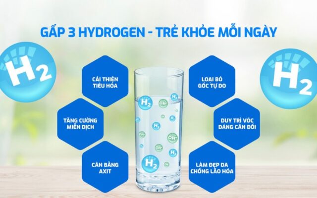 chất lượng nước hydrogen gấp 3 so với bình thường của Máy lọc nước ion kiềm Karofi KAE-s688