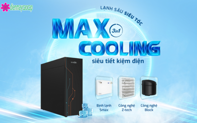 công nghệ cooling 3in1, vừa làm nóng, làm lạnh, vừa giữ nhiệt Máy nóng lạnh Karofi