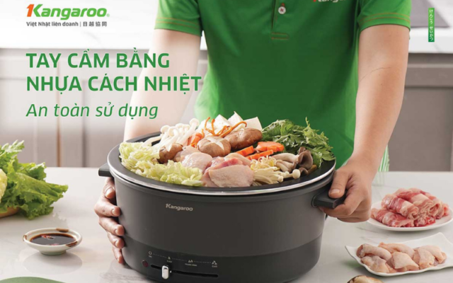 tay cầm chống nắng của lẩu điện kangaroo kg45eh1