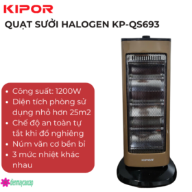 Quạt Sưởi Halogen Kipor KP-QS693