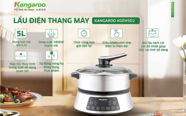 đặc điểm của Nồi lẩu thang máy Kangaroo KGEH5D2 