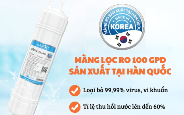 lõi lọc ro karofi chính hãng sản xuất tại Hàn Quốc