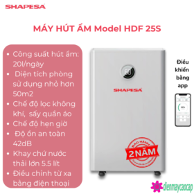Máy Hút Ẩm Lọc Không Khí SHAPESA HDF-25S