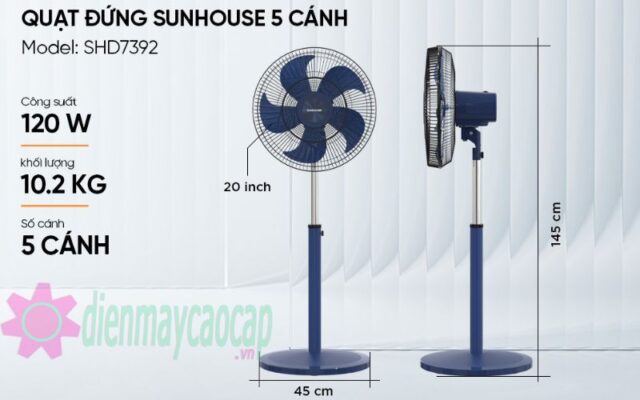 Quạt cây đứng đẹp Sunhouse SHD 7392