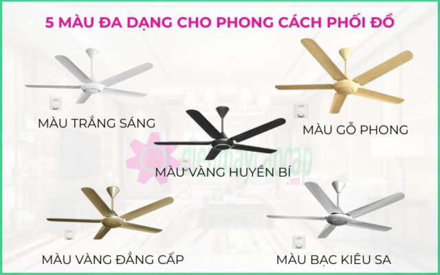 Quạt trần 5 cánh Asia QT06