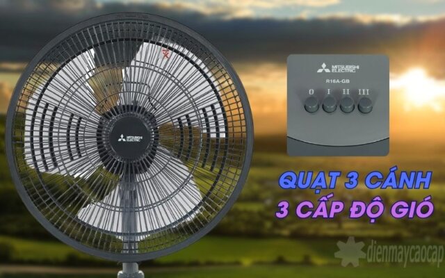 chế độ êm ái Quạt Mitsubishi R16-GB