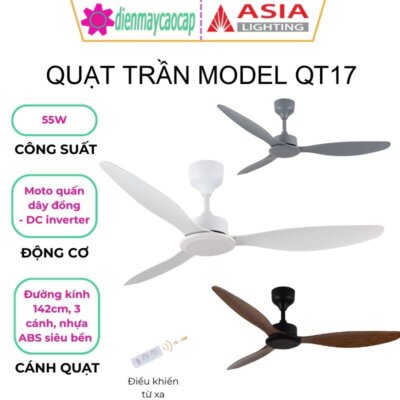 quạt trần 3 cánh asia