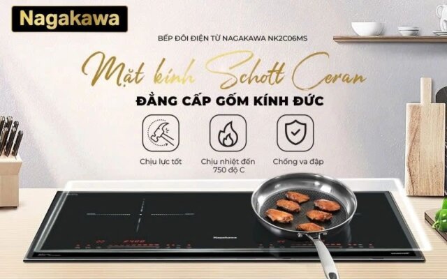  bếp từ đôi âm Nagakawa NK2C06MS