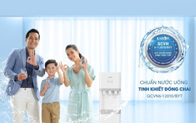 chuẩn nước uống đóng chai của máy lọc nước karofi