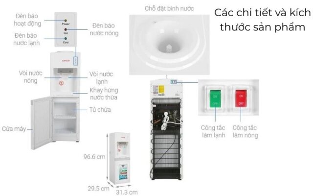 Cây nước nóng lạnh Sunhouse SHD9602