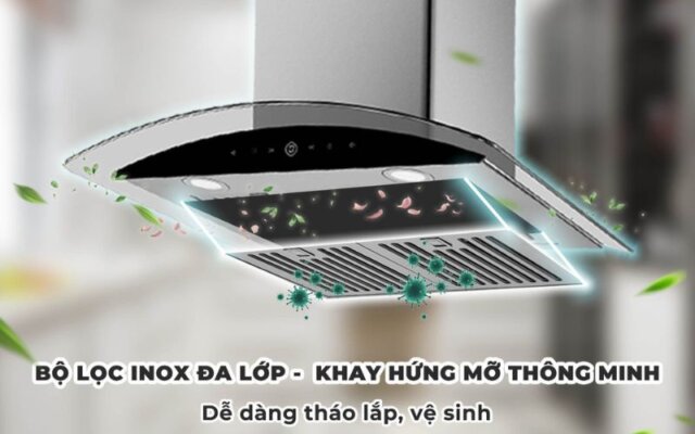 máy hút mùi kính cong Nagakawa NRH9593