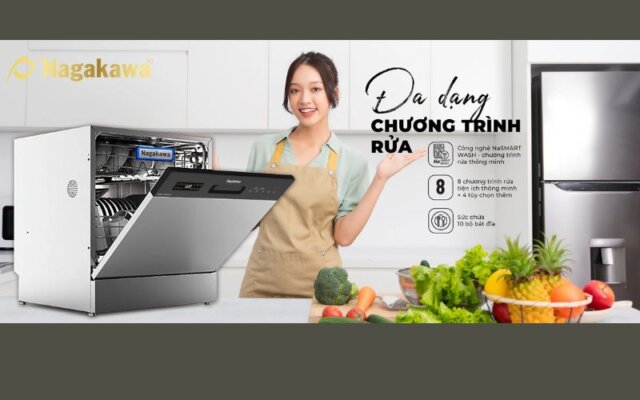 Máy rửa bát 10 bộ Nagakawa NK10D01M