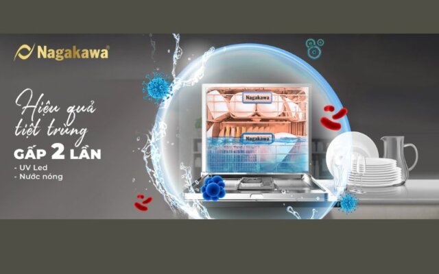 Máy rửa bát chén Nagakawa NK10D01M
