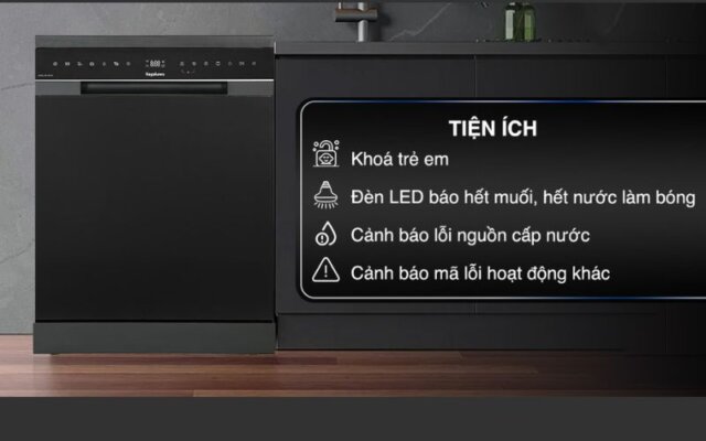 máy rửa bát cao 70cm Nagakawa NK13D02M