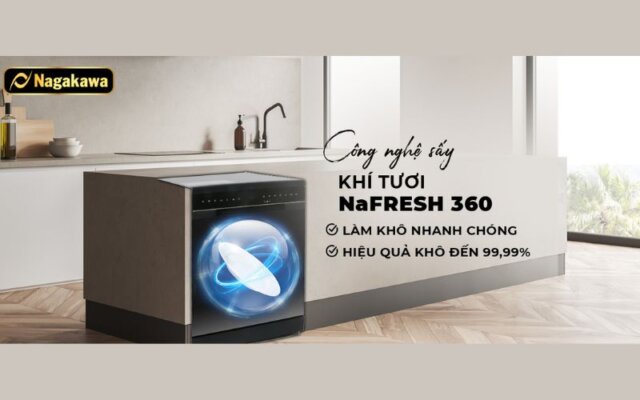 máy rửa bát âm tủ Nagakawa NK13D02M
