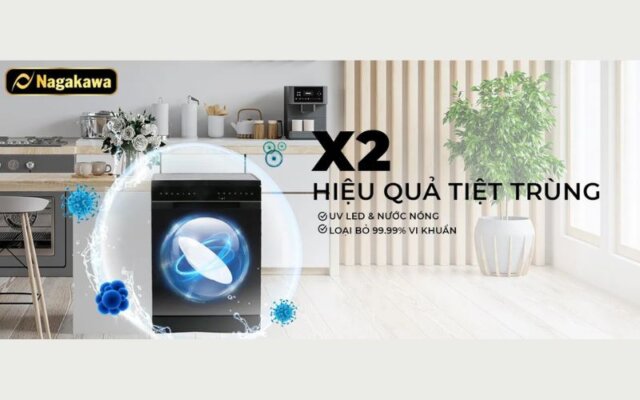 máy rửa bát 13 bộ Nagakawa NK13D02M