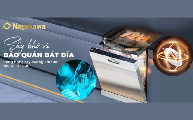 máy rửa bát gia đình Nagakawa NK15D06M