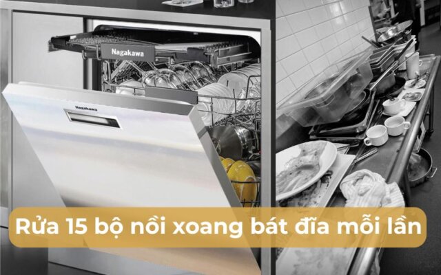 máy rửa chén bát Nagakawa NK15D06M