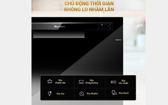 Máy rửa bát siêu âm Nagakawa NK8D01M