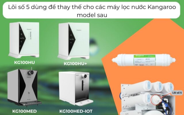 Lõi lọc nước số 5 Kangaroo cho máy kg100hu, kg100hu+, kg100us