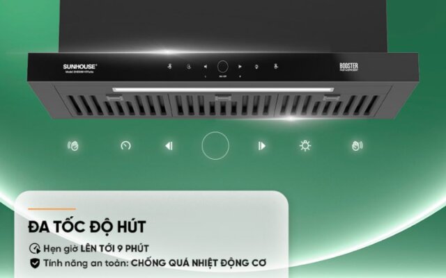 máy hút mùi bếp Sunhouse SHB 5HMV9TURBO