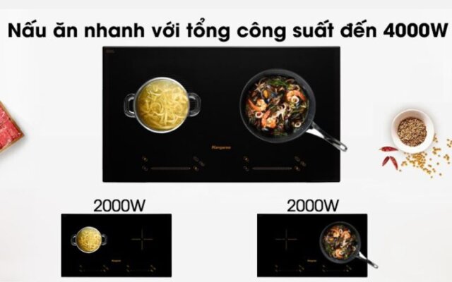 Bếp từ đôi Kangaroo KG858i