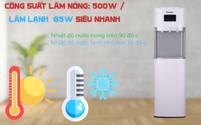 cây nước nóng lạnh hút bình Kangaroo KGWD03B1D