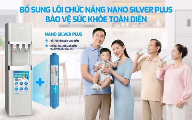 cây nước nóng lạnh bình âm Karofi HCV208G