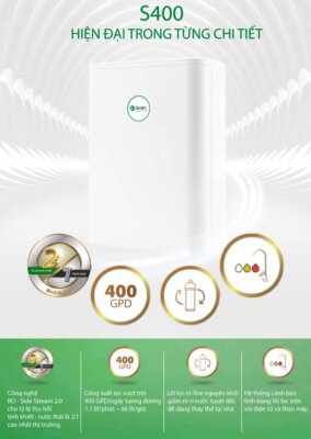 Máy lọc nước âm tủ bếp Ao Smith S400