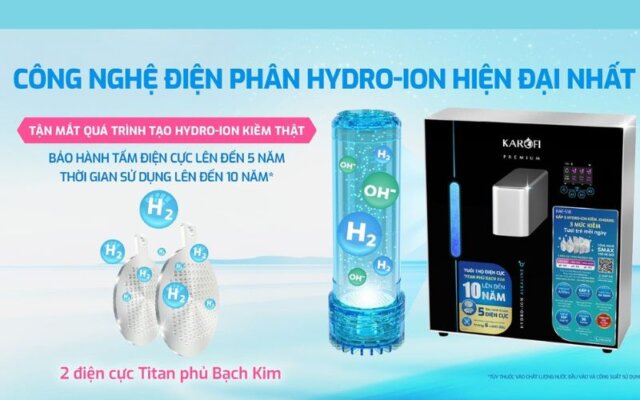 Máy lọc nước hydrogen ion kiềm Karofi KAE-S18